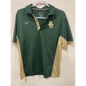 Nike Dri Fit Baylor Bears Men's Short Sleeve Polo Shirt Size L